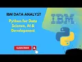 Python for Data Science AI Development IBM Data Analyst