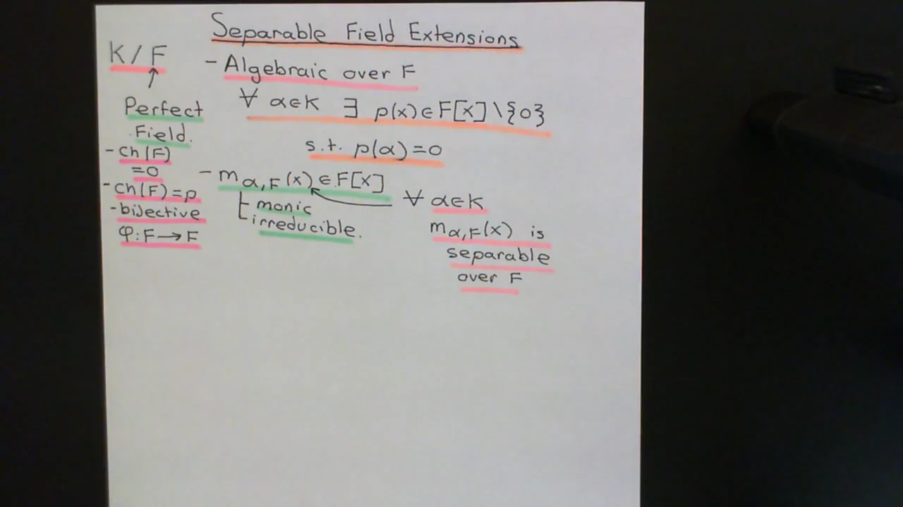 Separable Field Extensions