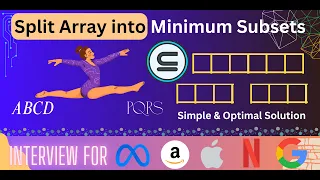 Split Array into Minimum Subsets
