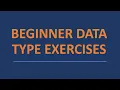 10 Python Data Type Exercises in 10 Min Beginner Level 2021