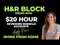 H R Block Hiring 20 Hour To Review Emerald Card Accounts For Fraud Remote Job No Degree Needed