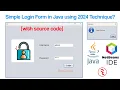 How to Create a Simple Login Form using java in 2024 with source code