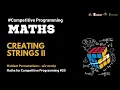 CSES Creating Strings II Multiset Permutations nCr mod p Explained