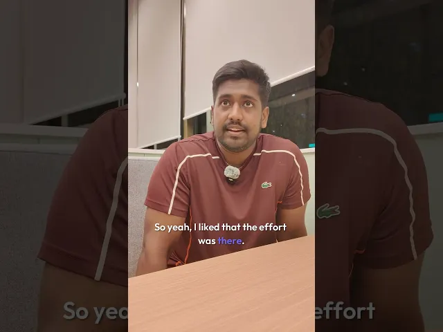 Buvaneshan testimonial