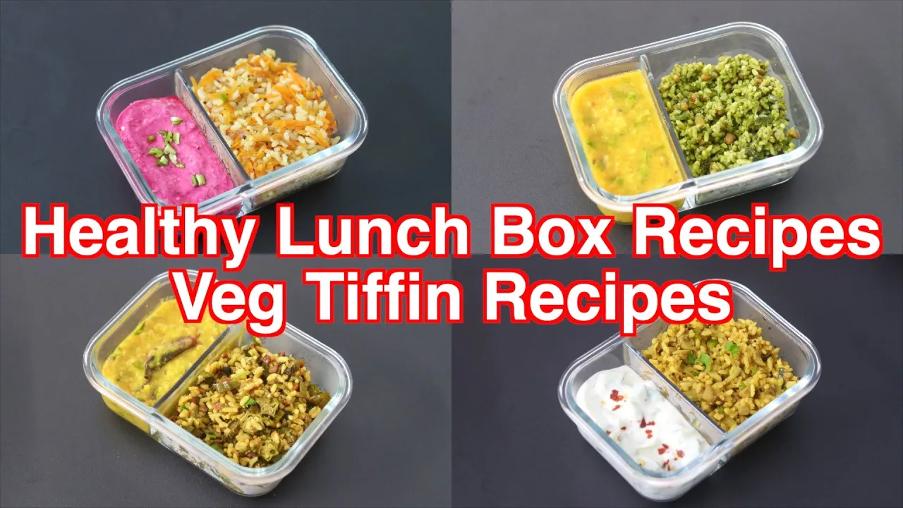 4 Healthy Lunch Box Recipes - Indian Tiffin Recipes -Veg Meal Ideas For Weight Loss   Skinny Recipes