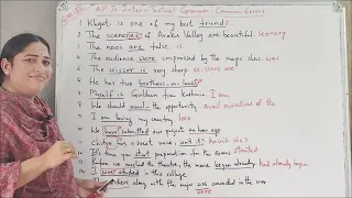 AP Jr Intermediate English Textual Grammar Video - 9 Correction of the sentences 2026