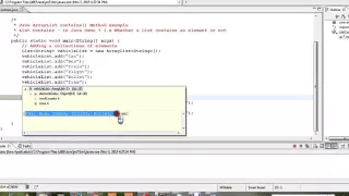 TAMIL JAVA ARRAYLIST CONTAINS METHOD EXAMPLE DEMO