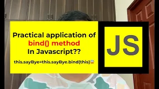 Bind Method and its Usage in Real Projects Javascript Interview - 9