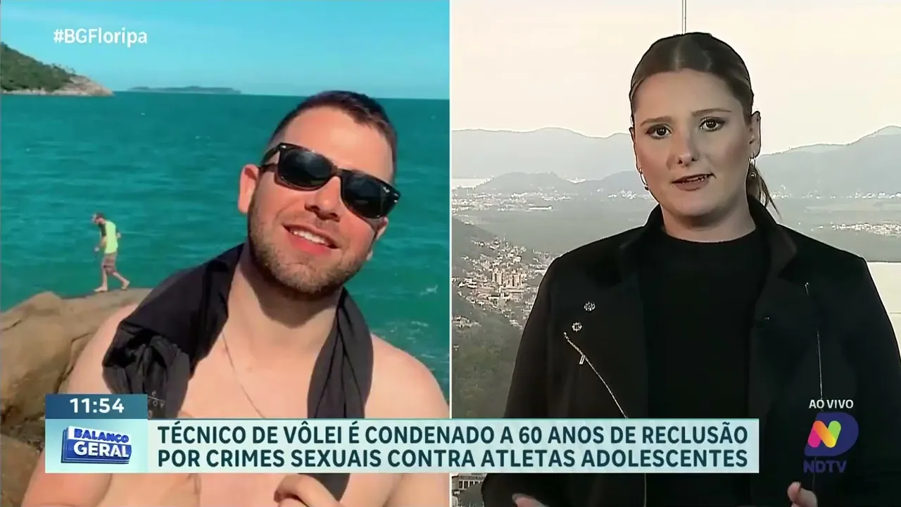 Técnico de vôlei é condenado a 60 anos por crimes sexuais em São José