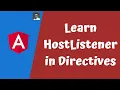 34 Accessing the events for the directive element using HostListener in Angular