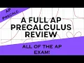 AP Precalculus ENTIRE Course Review Everything You MUST Know