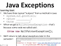 Exceptions in Java Node class
