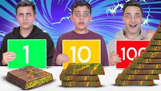 تحدي 100 طبقة من الأكل شوكولاتة دبي صدمتنا 