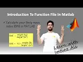 What is function file in MATLAB How to create a function file How to find BMI in MATLAB