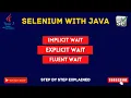Selenium Tutorial for Beginners Implicit Explicit Fluent Wait in Selenium Interview Question