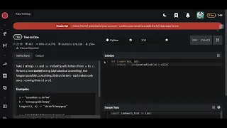 Codewars Two to One Python 7 kyu