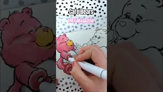 Coloring a Care Bear Page from the Care Bear Magazine 8th Aug 1987