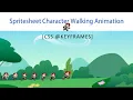 CHARACTER RUNNING ANIMATION USING CSS Spritesheet Walk Cycle