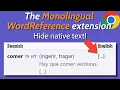 Monolingual WordReference Extension Overview