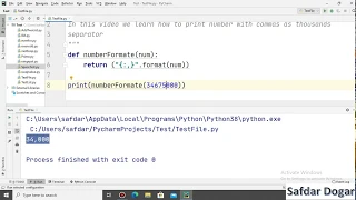 Python Program Print Number with Commas as Thousands Separator in Python