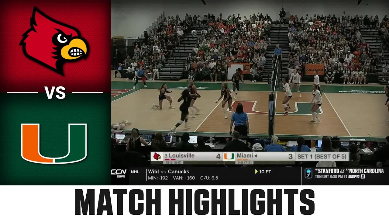 Louisville vs. Miami Match Highlights | 2026 ACC Volleyball