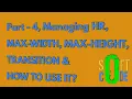 Part-4 HTML5 and CSS3 What is HR MAX-WIDTH MAX-HEIGHT TRANSITION How To Use It