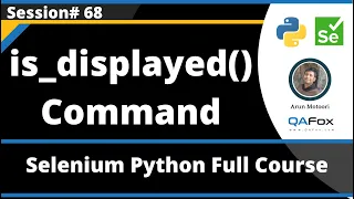 is - displayed Command in Selenium Python Session 68