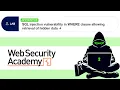 SOLUTION Lab SQL injection vulnerability in WHERE clause allowing retrieval of hidden data