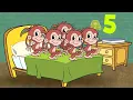 Five Little Monkeys Jumping on the Bed - Animated Nursery Rhyme by The Learning Station