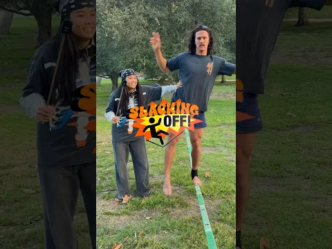 fastest tuna chug I’ve ever seen… #shorts #slackline #slackingoff