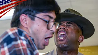 Inside Day One of Marine Boot Camp - Haircuts Gear the Scripted Call Home