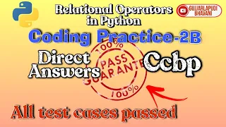 coding practice - 2B Relational operators in python ccbp Nxtwave assignments