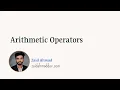Arithmetic Operators JavaScript Tutorials for Beginners Urdu Hindi