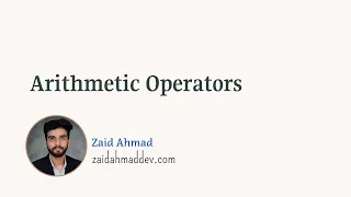 Arithmetic Operators JavaScript Tutorials for Beginners Urdu Hindi