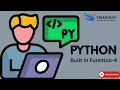 Built-in Functions in Python Part 4 Sequence Collection Functions Python Tutorial - Chapter 11