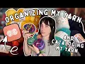 organizing my YARN STASH again I even cataloged my yarn