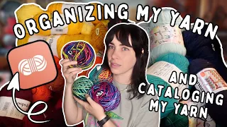 organizing my YARN STASH again I even cataloged my yarn