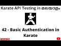 Basic Authentication in Karate REST API Testing Tutorials for Beginners Malayalam