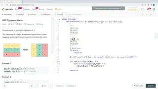 Leetcode 867 Transpose Matrix