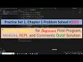 2025 Practice Set 1 Chapter 1 Quiz Problem Solved Python Basics for Beginners in Hindi