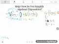 GED Math Simplify Algebraic Expression 1 MP3 Exp