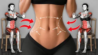 1-MINUTE SEATED EXERCISE l CHAIR ABS WORKOUT For Beginner 🔥 Office Workers, Senior , Overweight Body
