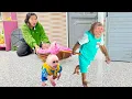 Download Lagu Oh no ! Funny CUTIS \u0026 Baby Monkey take newborn baby out to play😯