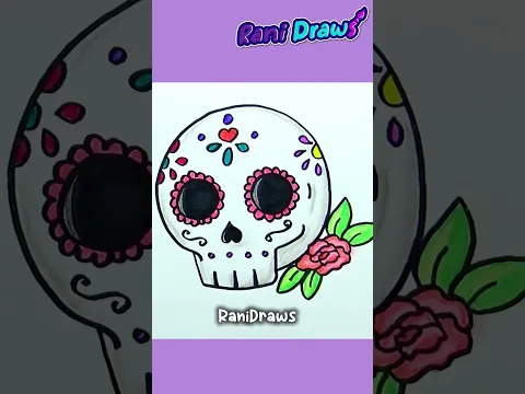 Dibuja esta CALAVERA DE AZÚCAR 💀✨ #shorts #dibujocreativo #diademuertos