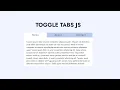 How To Create Tabs Using HTML CSS And Javascript Javascript Project