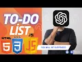 Create a To-Do List App from Scratch using ChatGPT HTML CSS JS Tutorial