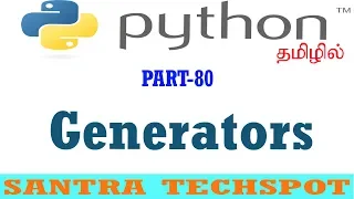 80 Generators in Python Python Tutorial in Tamil