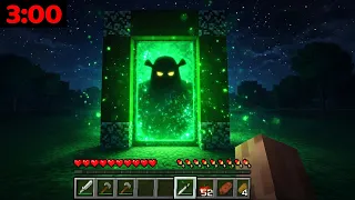 ENCONTREI O PORTAL PRO MUNDO DO SHREK AS 3H DA MANHÃ NO MINECRAFT!