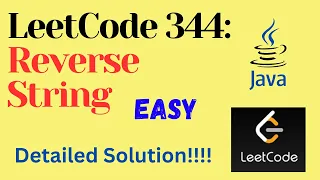 LeetCode 344 Reverse String EASY JAVA Detailed Solution