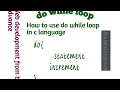 do while loop in c language programming how to print table using do while loop